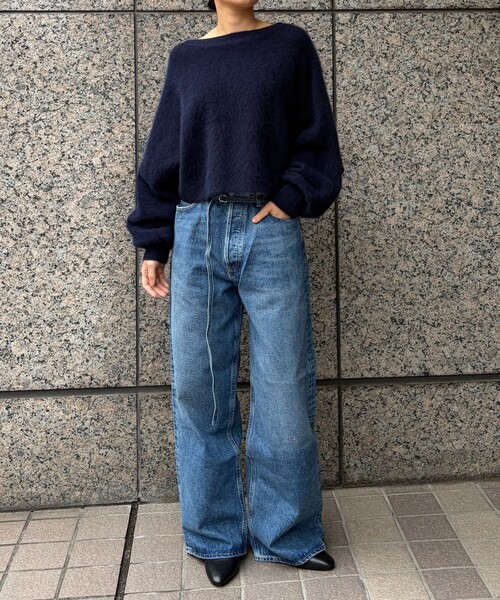 AGOLDE(エーゴールドイー)の「【AGOLDE/エーゴールドイー】EMMI JEAN IN INTUITION ワイドレッグデニム(デニムパンツ・レディース・ブルー・24/25/26)」の12枚目の写真