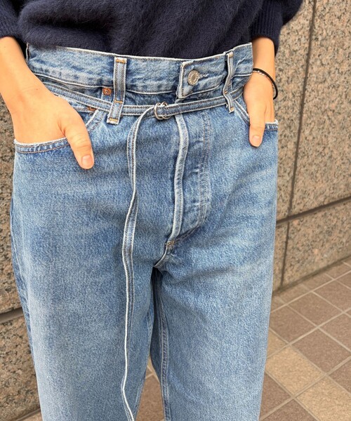 AGOLDE(エーゴールドイー)の「【AGOLDE/エーゴールドイー】EMMI JEAN IN INTUITION ワイドレッグデニム(デニムパンツ・レディース・ブルー・24/25/26)」の19枚目の写真