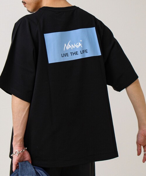 NANGA(ナンガ)の「【NANGA×GLOSTER】別注② Raglan Backprint Tee(Tシャツ/カットソー・メンズ・ブラック系その他2/ブラック系その他/ホワイト系その他・L/M)」の2枚目の写真