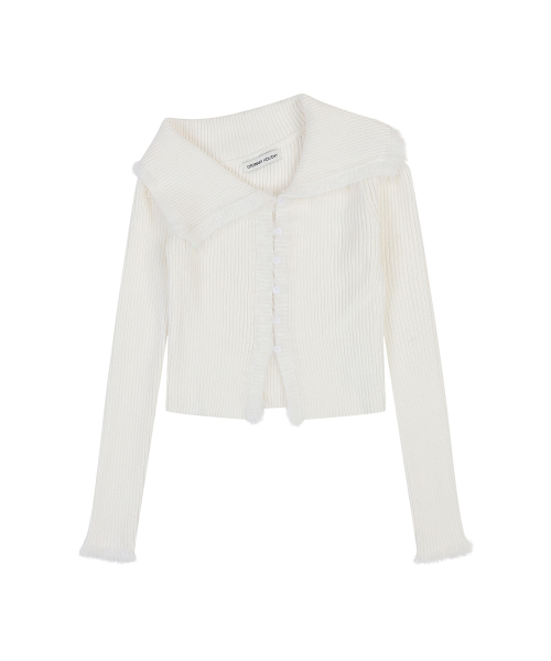 ORDINARY HOLIDAY（オーディナリー ホリデー）の「TRIMMING OFF-SHOULDER CARDIGAN [IVORY]（カーディガン/ボレロ・レディース・アイボリー・FREE）」の2枚目の写真