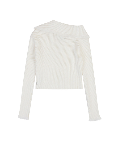 ORDINARY HOLIDAY（オーディナリー ホリデー）の「TRIMMING OFF-SHOULDER CARDIGAN [IVORY]（カーディガン/ボレロ・レディース・アイボリー・FREE）」の3枚目の写真