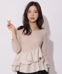 Apuweiser-riche | 裾ひらりんリブニット(ニット/セーター)