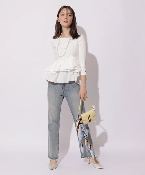 Apuweiser-riche(アプワイザーリッシェ)の「裾ひらりんリブニット(ニット/セーター・レディース・ホワイト/ピンク/ブラック/ブラック系その他・2)」の15枚目の写真