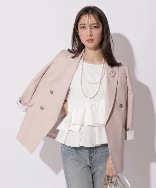 Apuweiser-riche(アプワイザーリッシェ)の「裾ひらりんリブニット(ニット/セーター・レディース・ホワイト/ピンク/ブラック/ブラック系その他・2)」の17枚目の写真