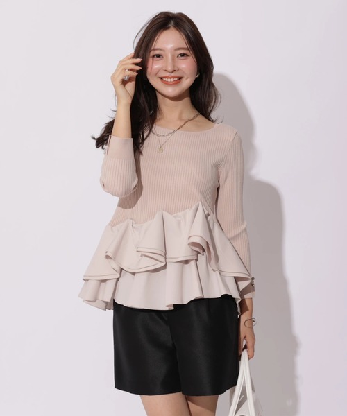 Apuweiser-riche(アプワイザーリッシェ)の「裾ひらりんリブニット(ニット/セーター・レディース・ホワイト/ピンク/ブラック/ブラック系その他・2)」の20枚目の写真