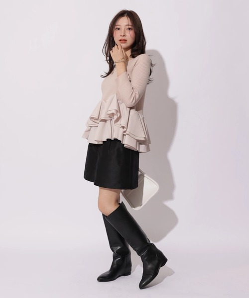 裾ひらりんリブニット（ニット/セーター）｜Apuweiser-riche