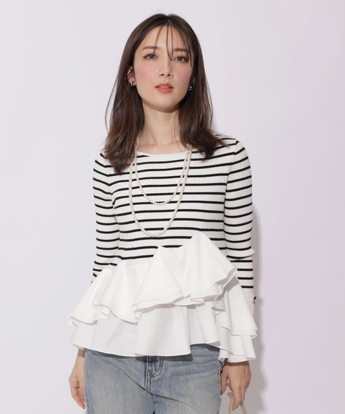 裾ひらりんリブニット（ニット/セーター）｜Apuweiser-riche