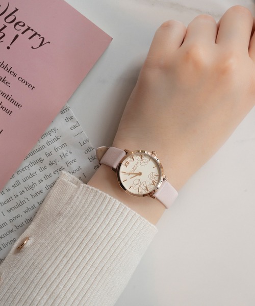 OLIVIA BURTON(オリビアバートン)の「「OLIVIA BURTON/オリビアバートン」シグネチャー - 28mm アブストラクト フローラル(アナログ腕時計・レディース・アイボリー/ベビーピンク/グレイッシュベージュ・FREE)」の3枚目の写真
