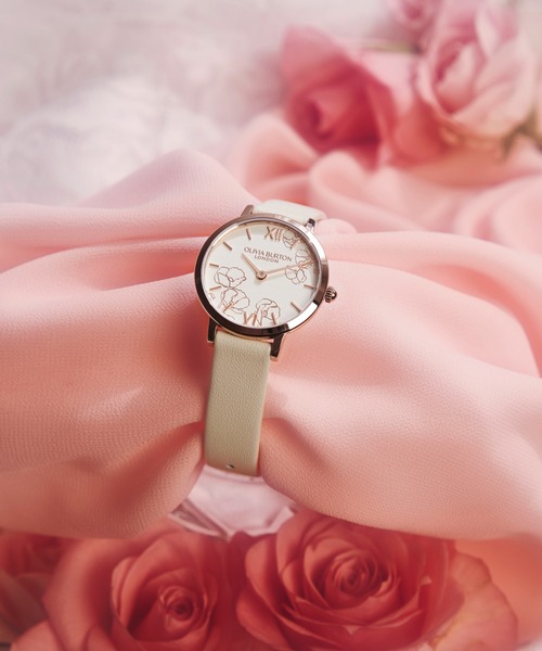 OLIVIA BURTON(オリビアバートン)の「「OLIVIA BURTON/オリビアバートン」シグネチャー - 28mm アブストラクト フローラル(アナログ腕時計・レディース・アイボリー/ベビーピンク/グレイッシュベージュ・FREE)」の1枚目の写真