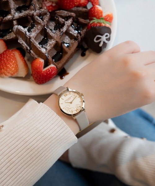 OLIVIA BURTON(オリビアバートン)の「「OLIVIA BURTON/オリビアバートン」シグネチャー - 28mm アブストラクト フローラル(アナログ腕時計・レディース・アイボリー/ベビーピンク/グレイッシュベージュ・FREE)」の6枚目の写真