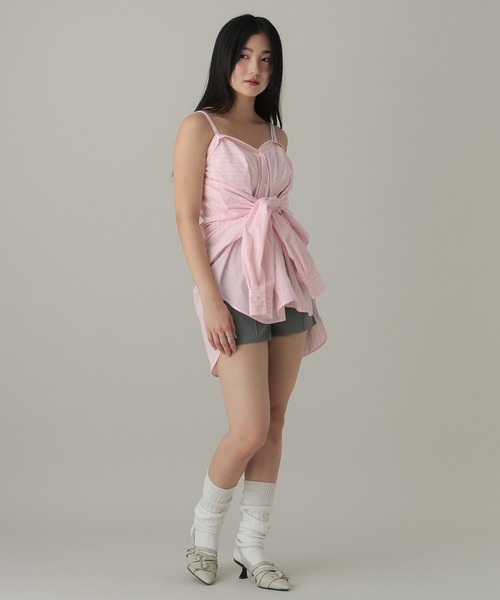 3.3 Field Trip （3.3フィールドトリップ）の「3.3 Field Trip／ストライプオフショルマルチシャツ（シャツ/ブラウス・レディース・ブルー/オフホワイト/ピンク・FREE）」の14枚目の写真