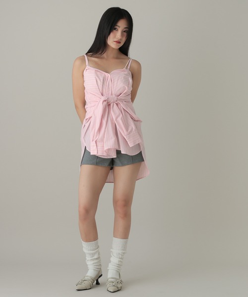 3.3 Field Trip （3.3フィールドトリップ）の「3.3 Field Trip／ストライプオフショルマルチシャツ（シャツ/ブラウス・レディース・ブルー/オフホワイト/ピンク・FREE）」の13枚目の写真