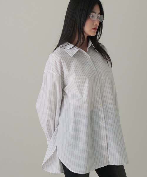 3.3 Field Trip （3.3フィールドトリップ）の「3.3 Field Trip／ストライプオフショルマルチシャツ（シャツ/ブラウス・レディース・ブルー/オフホワイト/ピンク・FREE）」の12枚目の写真