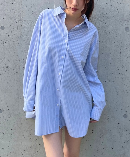 3.3 Field Trip （3.3フィールドトリップ）の「3.3 Field Trip／ストライプオフショルマルチシャツ（シャツ/ブラウス・レディース・ブルー/オフホワイト/ピンク・FREE）」の22枚目の写真