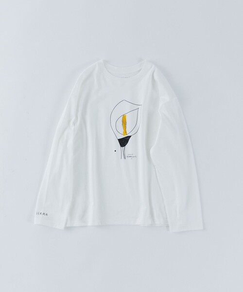 conges payes ADIEU TRISTESSE（コンジェ ペイエ アデュートリステス）の「ichiro yamaguchi. コラボ長袖Ｔシャツ（Tシャツ/カットソー・レディース・ホワイト系その他/ブラック系その他・FREE）」の2枚目の写真
