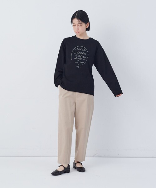 conges payes ADIEU TRISTESSE（コンジェ ペイエ アデュートリステス）の「ichiro yamaguchi. コラボ長袖Ｔシャツ（Tシャツ/カットソー・レディース・ホワイト系その他/ブラック系その他・FREE）」の3枚目の写真