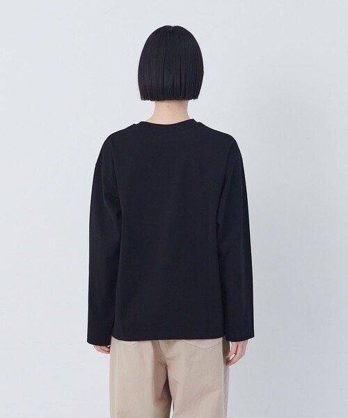 conges payes ADIEU TRISTESSE（コンジェ ペイエ アデュートリステス）の「ichiro yamaguchi. コラボ長袖Ｔシャツ（Tシャツ/カットソー・レディース・ホワイト系その他/ブラック系その他・FREE）」の10枚目の写真