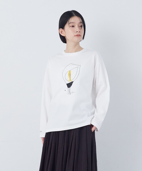 conges payes ADIEU TRISTESSE（コンジェ ペイエ アデュートリステス）の「ichiro yamaguchi. コラボ長袖Ｔシャツ（Tシャツ/カットソー・レディース・ホワイト系その他/ブラック系その他・FREE）」の16枚目の写真