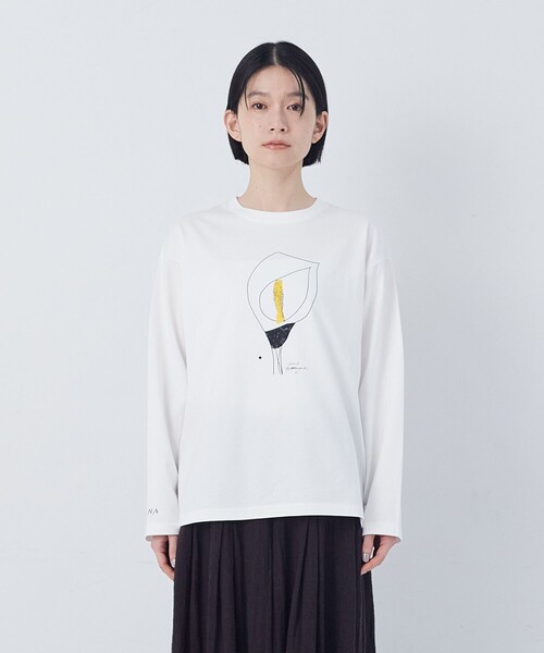 conges payes ADIEU TRISTESSE（コンジェ ペイエ アデュートリステス）の「ichiro yamaguchi. コラボ長袖Ｔシャツ（Tシャツ/カットソー・レディース・ホワイト系その他/ブラック系その他・FREE）」の17枚目の写真