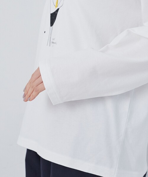 conges payes ADIEU TRISTESSE（コンジェ ペイエ アデュートリステス）の「ichiro yamaguchi. コラボ長袖Ｔシャツ（Tシャツ/カットソー・レディース・ホワイト系その他/ブラック系その他・FREE）」の22枚目の写真