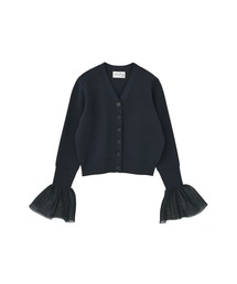 martinique（マルティニーク）の「【l’heritage martinique/レリタージュ マルティニーク】ミラノリブVネックフレアスリーブカーディガン（カーディガン/ボレロ）」