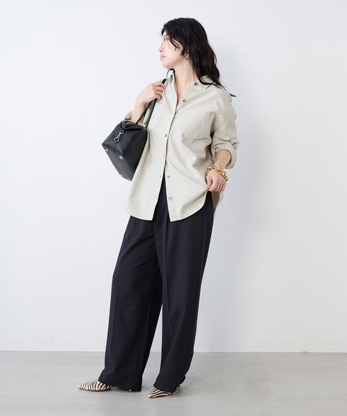 MICA&DEAL（マイカ＆ディール）の「ブリーチデニムシャツ（シャツ/ブラウス・レディース・グレー/ライトブルー・FREE）」の10枚目の写真