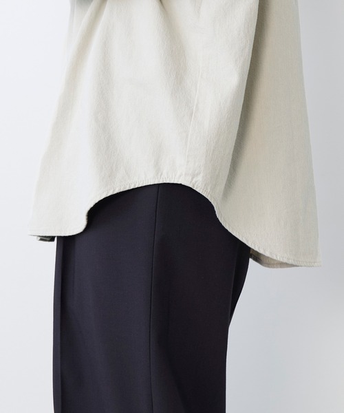 MICA&DEAL（マイカ＆ディール）の「ブリーチデニムシャツ（シャツ/ブラウス・レディース・グレー/ライトブルー・FREE）」の7枚目の写真