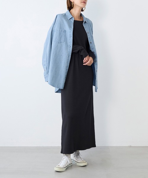 MICA&DEAL（マイカ＆ディール）の「ブリーチデニムシャツ（シャツ/ブラウス・レディース・グレー/ライトブルー・FREE）」の22枚目の写真