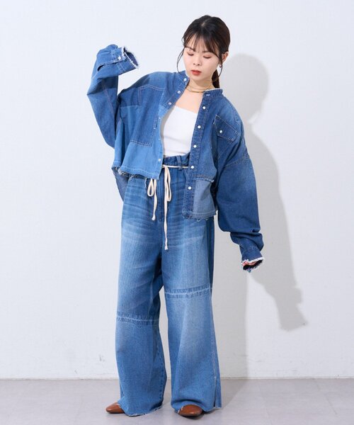 etsinta（エシンタ）の「【etsinta/エシンタ】ライトオンスデニムシャツ（シャツ/ブラウス・レディース・インディゴブルー・ONE SIZE）」の11枚目の写真