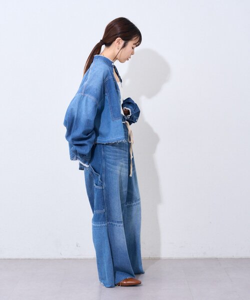 etsinta（エシンタ）の「【etsinta/エシンタ】ライトオンスデニムシャツ（シャツ/ブラウス・レディース・インディゴブルー・ONE SIZE）」の13枚目の写真