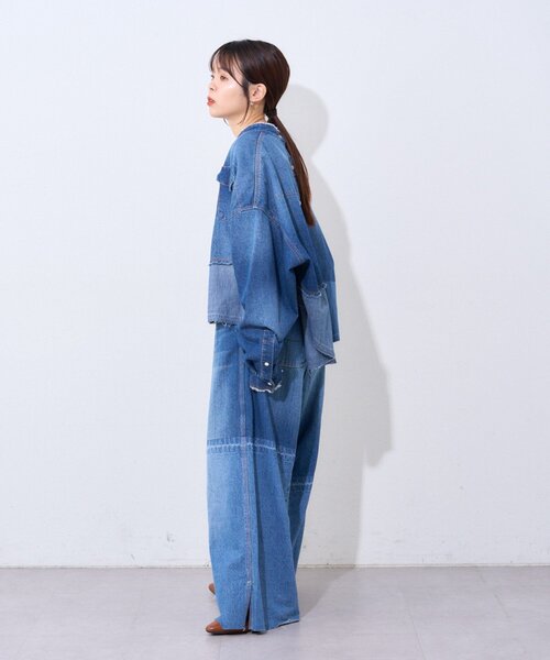 etsinta（エシンタ）の「【etsinta/エシンタ】ライトオンスデニムシャツ（シャツ/ブラウス・レディース・インディゴブルー・ONE SIZE）」の14枚目の写真