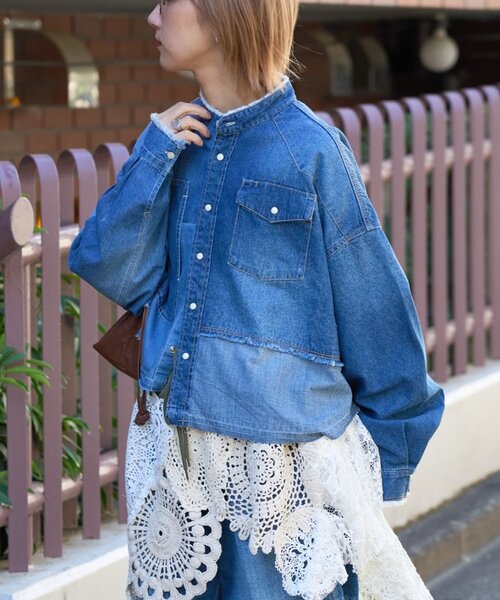 etsinta（エシンタ）の「【etsinta/エシンタ】ライトオンスデニムシャツ（シャツ/ブラウス・レディース・インディゴブルー・ONE SIZE）」の17枚目の写真