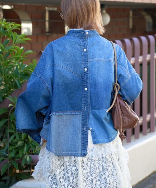 etsinta（エシンタ）の「【etsinta/エシンタ】ライトオンスデニムシャツ（シャツ/ブラウス・レディース・インディゴブルー・ONE SIZE）」の18枚目の写真