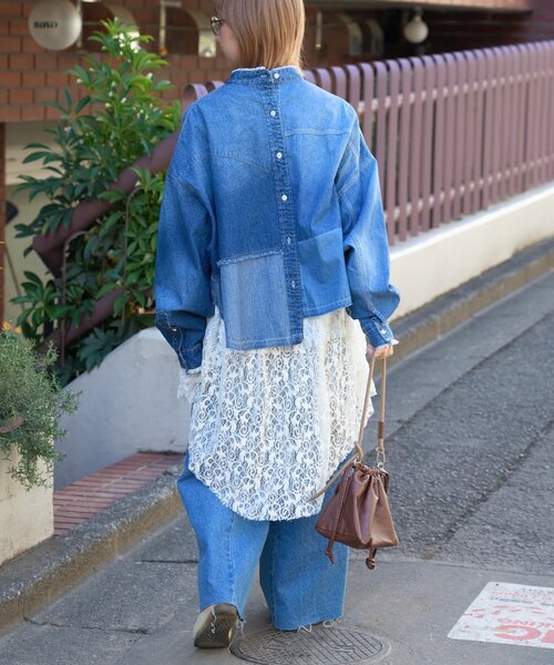 etsinta（エシンタ）の「【etsinta/エシンタ】ライトオンスデニムシャツ（シャツ/ブラウス・レディース・インディゴブルー・ONE SIZE）」の22枚目の写真