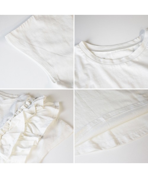 aity（アイティ）の「M-5L 片袖フリル アシメトリーカットソー 夏服（Tシャツ/カットソー・レディース・ホワイト/ピンクベージュ/ブラック・4L～5L/LL～3L/M～Ｌ）」の21枚目の写真