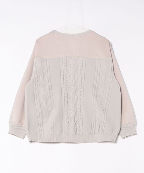 Jines（ジネス）の「カットソー×ケーブルZIPカーディガン（カーディガン/ボレロ・レディース・チャコールグレー/ベージュ・38）」の3枚目の写真