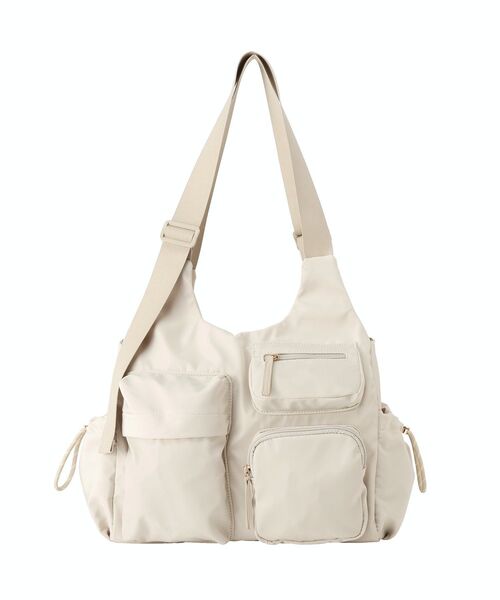 Green　Parks（グリーンパークス）の「【10ポケBag】収納アドバイザー監修アウトポケットトート（トートバッグ・レディース・アイボリー/ブラック/カーキ・FREE）」の12枚目の写真