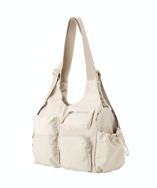 Green　Parks（グリーンパークス）の「【10ポケBag】収納アドバイザー監修アウトポケットトート（トートバッグ・レディース・アイボリー/ブラック/カーキ・FREE）」の13枚目の写真