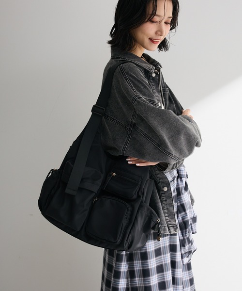 Green Parks(グリーンパークス)の「【10ポケBag】収納アドバイザー監修アウトポケットトート(トートバッグ・レディース・アイボリー/ブラック/カーキ/ライトグレー/ブラウン・FREE)」の10枚目の写真