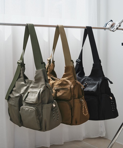 Green Parks(グリーンパークス)の「【10ポケBag】収納アドバイザー監修アウトポケットトート(トートバッグ・レディース・アイボリー/ブラック/カーキ系1/ライトグレー/ブラウン系1/カーキ/ブラウン・FREE)」の10枚目の写真