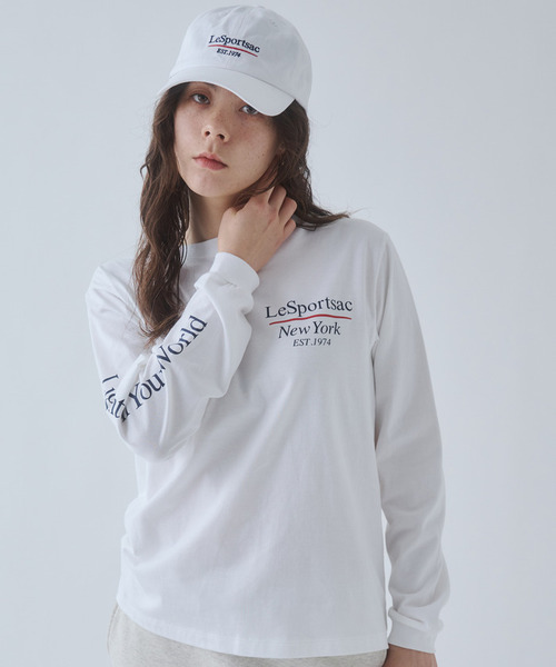LeSportsac(レスポートサック)の「プリントロングスリーブプルオーバー(Tシャツ/カットソー・レディース・ブルー/ネイビー/ピンク/ホワイト・FREE)」の1枚目の写真