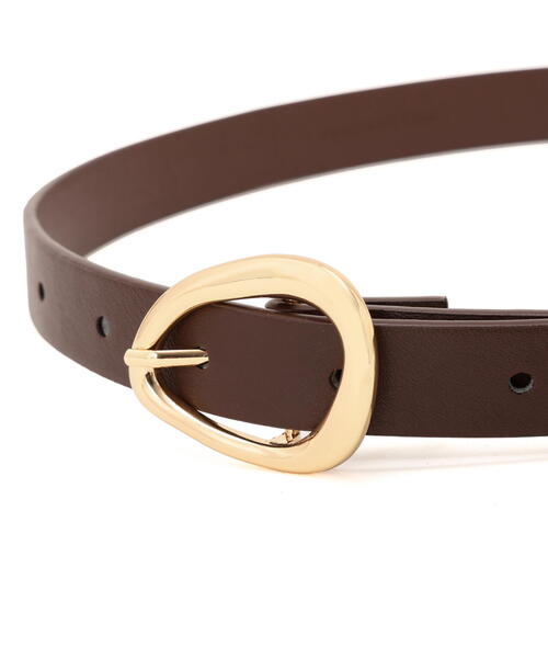 EDIT COLOGNE（エディットコロン）の「ニュアンスバックルミドルベルト（ベルト・レディース・ブラック/ブラウン・ﾌﾘ-）」の5枚目の写真