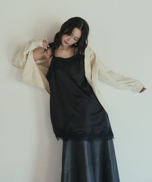 hellam（へラム）の「サテンレースアシメキャミ（タンクトップ）」