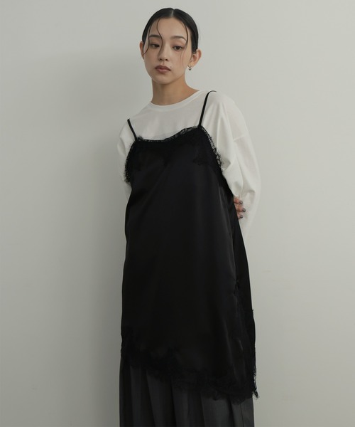 hellam（へラム）の「サテンレースアシメキャミ（タンクトップ・レディース・ブラウン/アイボリー/ブラック・FREE）」の21枚目の写真