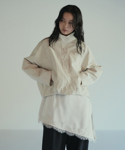 hellam（へラム）の「サテンレースアシメキャミ（タンクトップ・レディース・ブラウン/アイボリー/ブラック・FREE）」の5枚目の写真