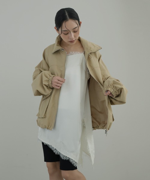 hellam（へラム）の「サテンレースアシメキャミ（タンクトップ・レディース・ブラウン/アイボリー/ブラック・FREE）」の10枚目の写真