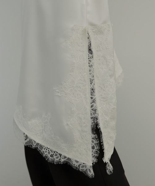 hellam（へラム）の「サテンレースアシメキャミ（タンクトップ・レディース・ブラウン/アイボリー/ブラック・FREE）」の13枚目の写真