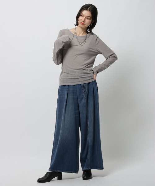 niko and...（ニコアンド）の「ソフトメッシュプルオーバー（Tシャツ/カットソー・レディース・アイボリー/グレー/レッド/グリーン・FREE）」の6枚目の写真