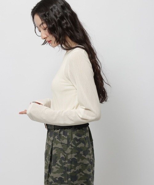 niko and...（ニコアンド）の「ソフトメッシュプルオーバー（Tシャツ/カットソー・レディース・アイボリー/グレー/レッド/グリーン・FREE）」の10枚目の写真