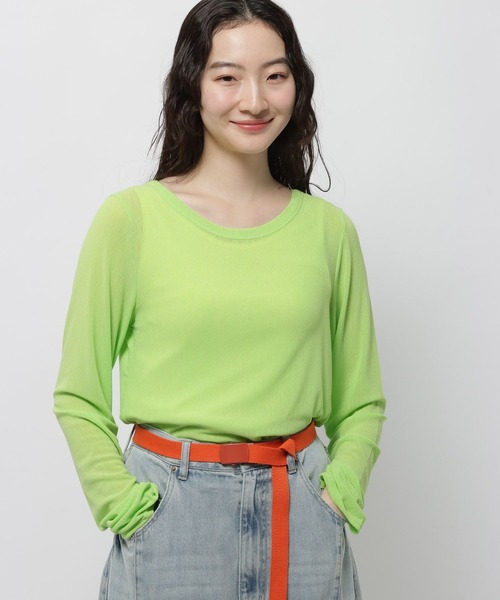 niko and...（ニコアンド）の「ソフトメッシュプルオーバー（Tシャツ/カットソー・レディース・アイボリー/グレー/レッド/グリーン・FREE）」の11枚目の写真